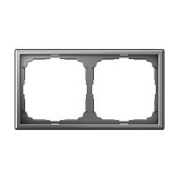 Рамка универсальная Systeme Electric ArtGallery 2-м. сталь картинка